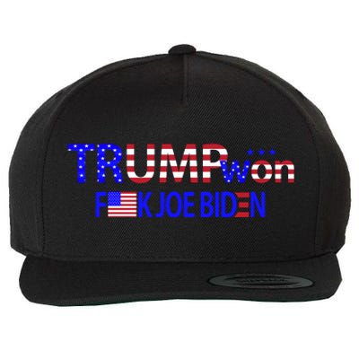 Trump Won F Joe Biden Wool Snapback Cap