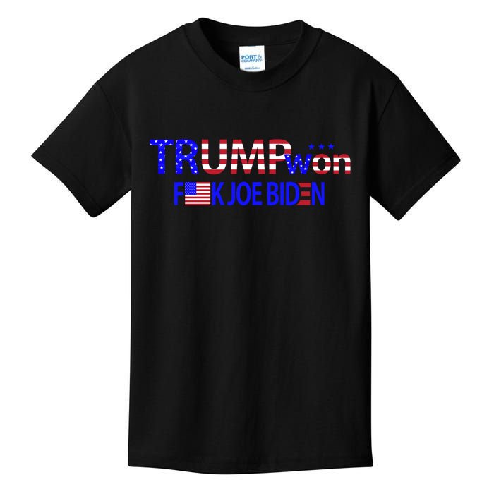 Trump Won F Joe Biden Kids T-Shirt