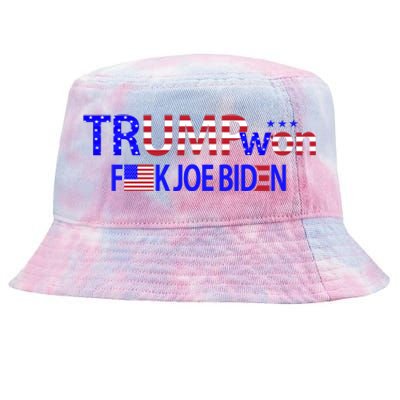 Trump Won F Joe Biden Tie-Dyed Bucket Hat