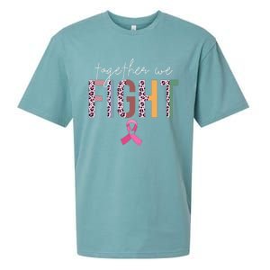 Together We Fight Breast Cancer Awareness Pink Ribbon Sueded Cloud Jersey T-Shirt