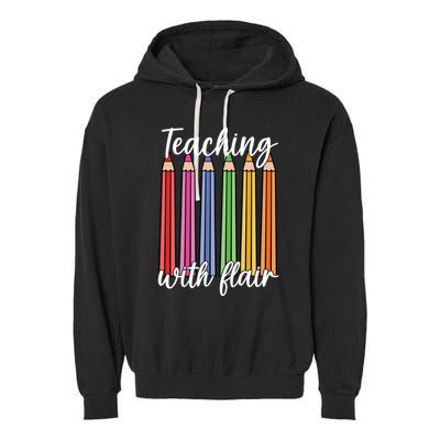 Teaching With Flair Colorful Pencil School Garment-Dyed Fleece Hoodie