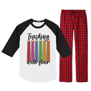 Teaching With Flair Colorful Pencil School Raglan Sleeve Pajama Set