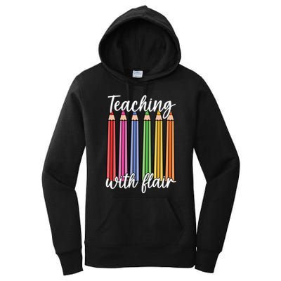 Teaching With Flair Colorful Pencil School Women's Pullover Hoodie