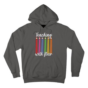 Teaching With Flair Colorful Pencil School Hoodie