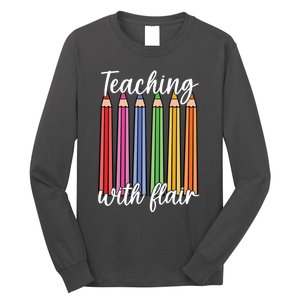 Teaching With Flair Colorful Pencil School Long Sleeve Shirt