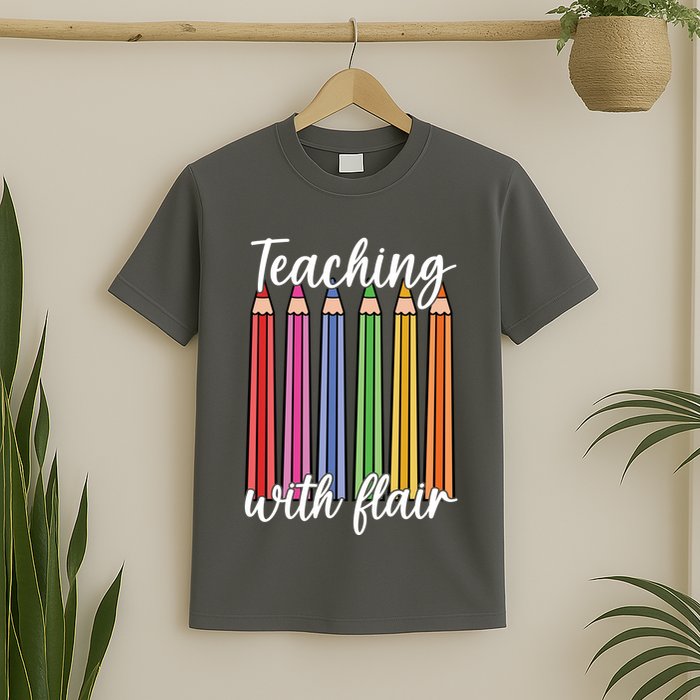 Teaching With Flair Colorful Pencil School T-Shirt