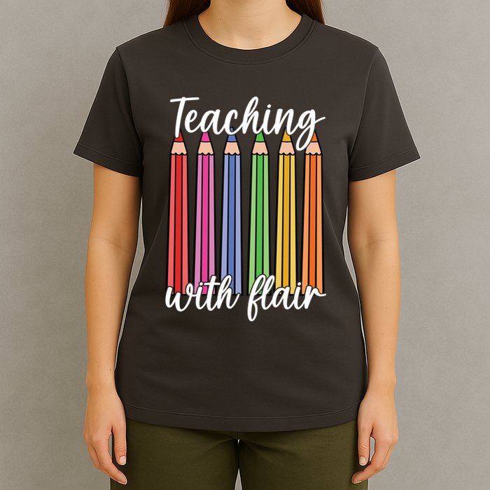 Teaching With Flair Colorful Pencil School T-Shirt