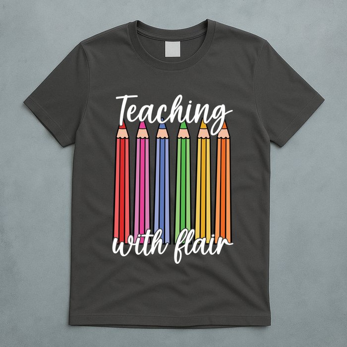 Teaching With Flair Colorful Pencil School T-Shirt