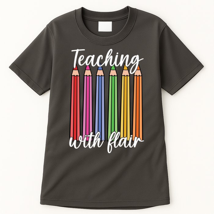 Teaching With Flair Colorful Pencil School Tall T-Shirt