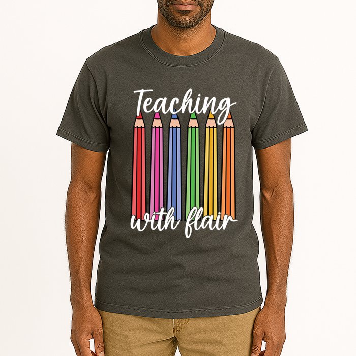 Teaching With Flair Colorful Pencil School Tall T-Shirt