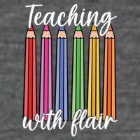 Teaching With Flair Colorful Pencil School Button