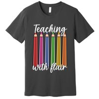 Teaching With Flair Colorful Pencil School Premium T-Shirt