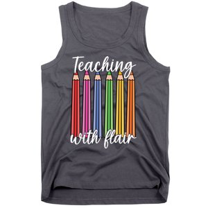 Teaching With Flair Colorful Pencil School Tank Top