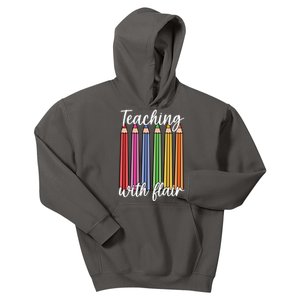 Teaching With Flair Colorful Pencil School Kids Hoodie