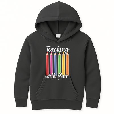 Teaching With Flair Colorful Pencil School Kids Hoodie