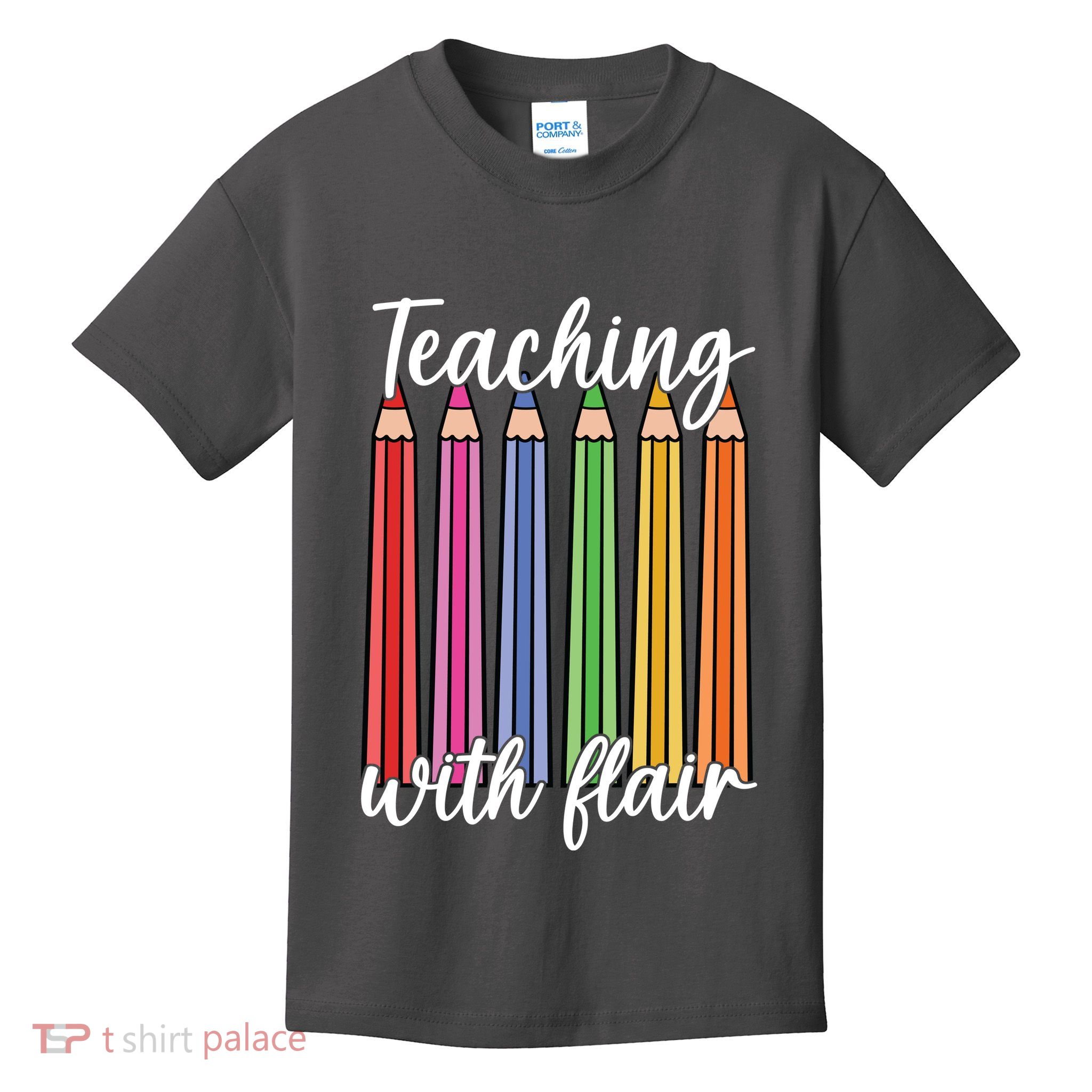 Teaching With Flair Colorful Pencil School Kids T-Shirt