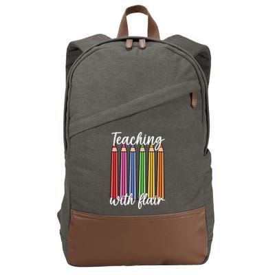 Teaching With Flair Colorful Pencil School Cotton Canvas Backpack