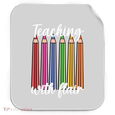 Teaching With Flair Colorful Pencil School Permanent Decal Sticker