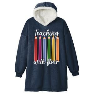 Teaching With Flair Colorful Pencil School Hooded Wearable Blanket