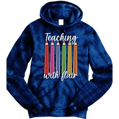 Teaching With Flair Colorful Pencil School Tie Dye Hoodie