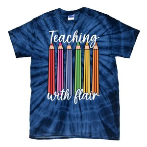 Teaching With Flair Colorful Pencil School Tie-Dye T-Shirt