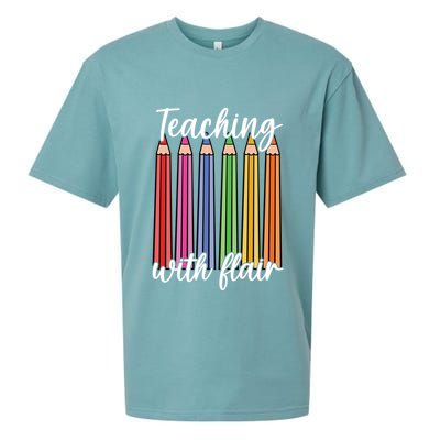 Teaching With Flair Colorful Pencil School Sueded Cloud Jersey T-Shirt