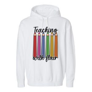 Teaching With Flair Colorful Pencil School Garment-Dyed Fleece Hoodie