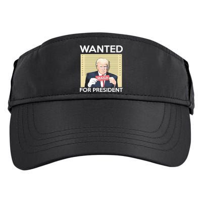 Trump Wanted For President Adult Drive Performance Visor
