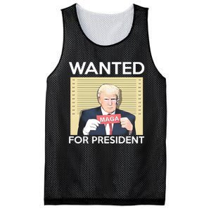 Trump Wanted For President Mesh Reversible Basketball Jersey Tank