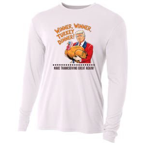 Trump Winner Funny Winner Turkey Dinner Thanksgiving Cooling Performance Long Sleeve Crew