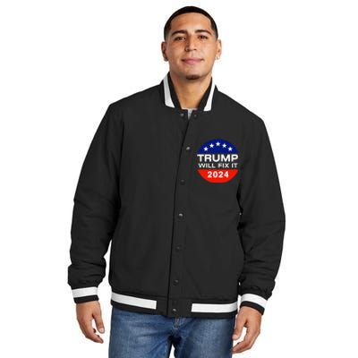 Trump Will Fix It Trump Vance 2024 Election Will Fix It Insulated Varsity Jacket