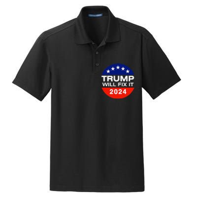 Trump Will Fix It Trump Vance 2024 Election Will Fix It Dry Zone Grid Polo