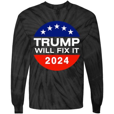 Trump Will Fix It Trump Vance 2024 Election Will Fix It Tie-Dye Long Sleeve Shirt