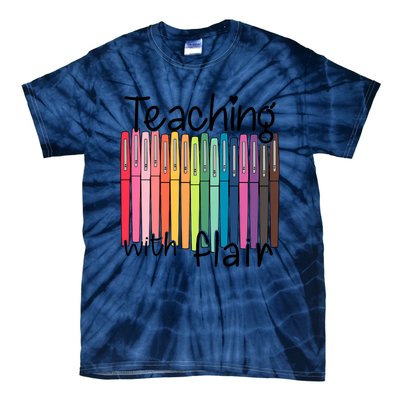 Teaching With Flair Mug Back To School First Day Of School Funny Teacher Tie-Dye T-Shirt