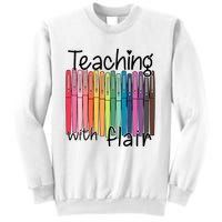 Teaching With Flair Mug Back To School First Day Of School Funny Teacher Sweatshirt