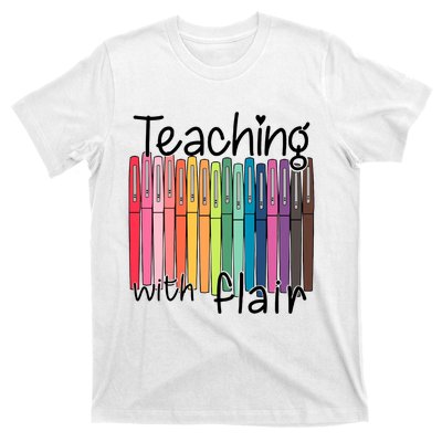 Teaching With Flair Mug Back To School First Day Of School Funny Teacher T-Shirt