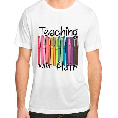 Teaching With Flair Mug Back To School First Day Of School Funny Teacher Adult ChromaSoft Performance T-Shirt