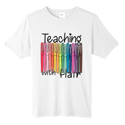 Teaching With Flair Mug Back To School First Day Of School Funny Teacher Tall Fusion ChromaSoft Performance T-Shirt