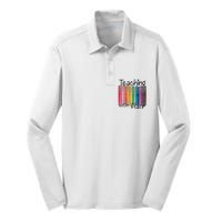 Teaching With Flair Mug Back To School First Day Of School Funny Teacher Silk Touch Performance Long Sleeve Polo