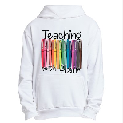 Teaching With Flair Mug Back To School First Day Of School Funny Teacher Urban Pullover Hoodie