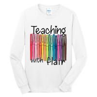 Teaching With Flair Mug Back To School First Day Of School Funny Teacher Tall Long Sleeve T-Shirt