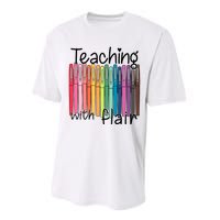 Teaching With Flair Mug Back To School First Day Of School Funny Teacher Performance Sprint T-Shirt