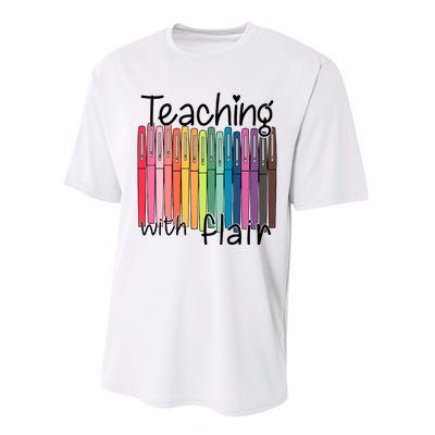 Teaching With Flair Mug Back To School First Day Of School Funny Teacher Performance Sprint T-Shirt