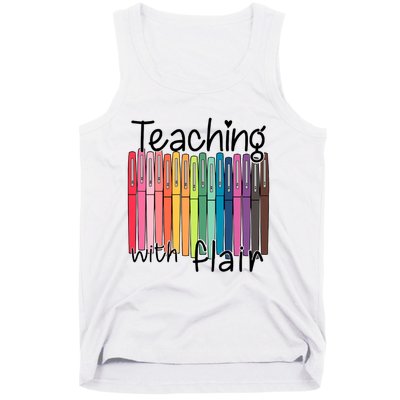 Teaching With Flair Mug Back To School First Day Of School Funny Teacher Tank Top