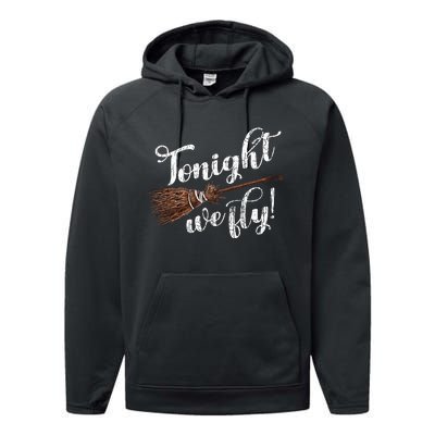 Tonight We Fly Fun Halloween Pumpkin Witches Ghost Performance Fleece Hoodie