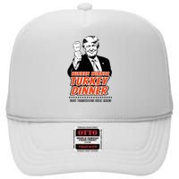 Trump Winner Funny Winner Turkey Dinner Thanksgiving High Crown Mesh Back Trucker Hat