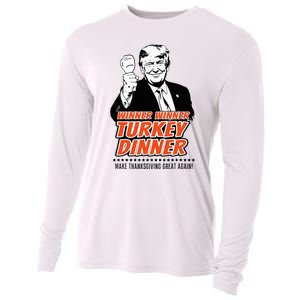 Trump Winner Funny Winner Turkey Dinner Thanksgiving Cooling Performance Long Sleeve Crew