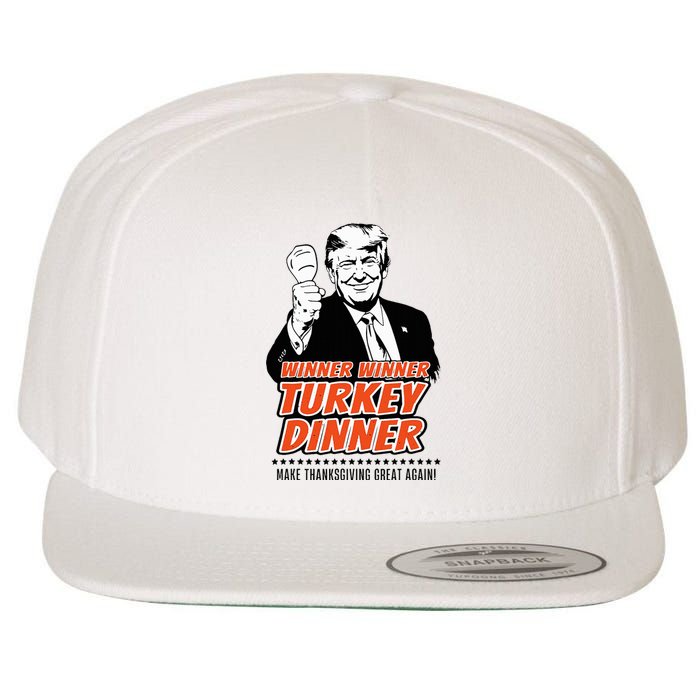 Trump Winner Funny Winner Turkey Dinner Thanksgiving Wool Snapback Cap