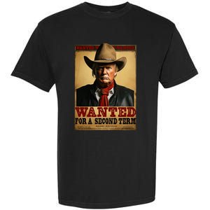 Trump Wanted For President 2024 Western Cowboy Funny Trump Garment-Dyed Heavyweight T-Shirt