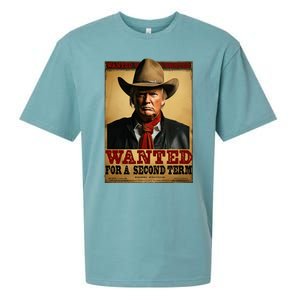 Trump Wanted For President 2024 Western Cowboy Funny Trump Sueded Cloud Jersey T-Shirt